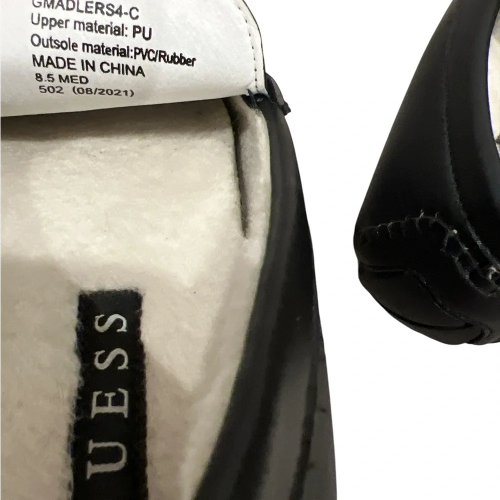 GUESS madlers men’s Black Loafers driving‎ shoes 8.5